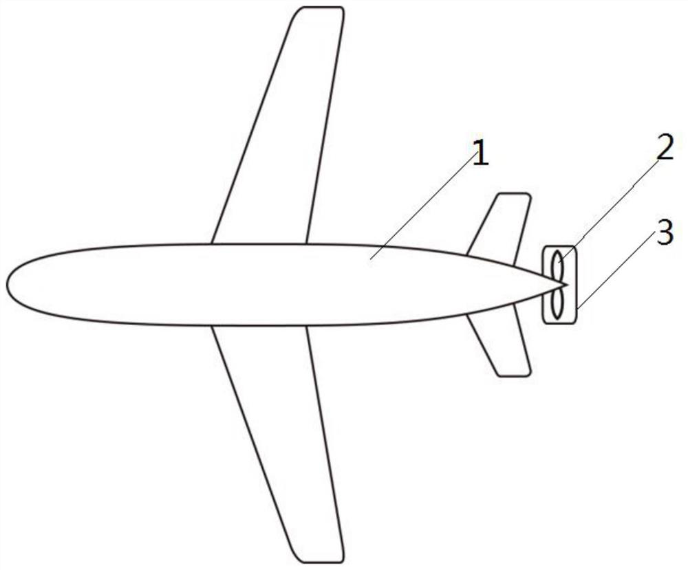 Boundary layer suction type propeller adopting large and small two-stage blades