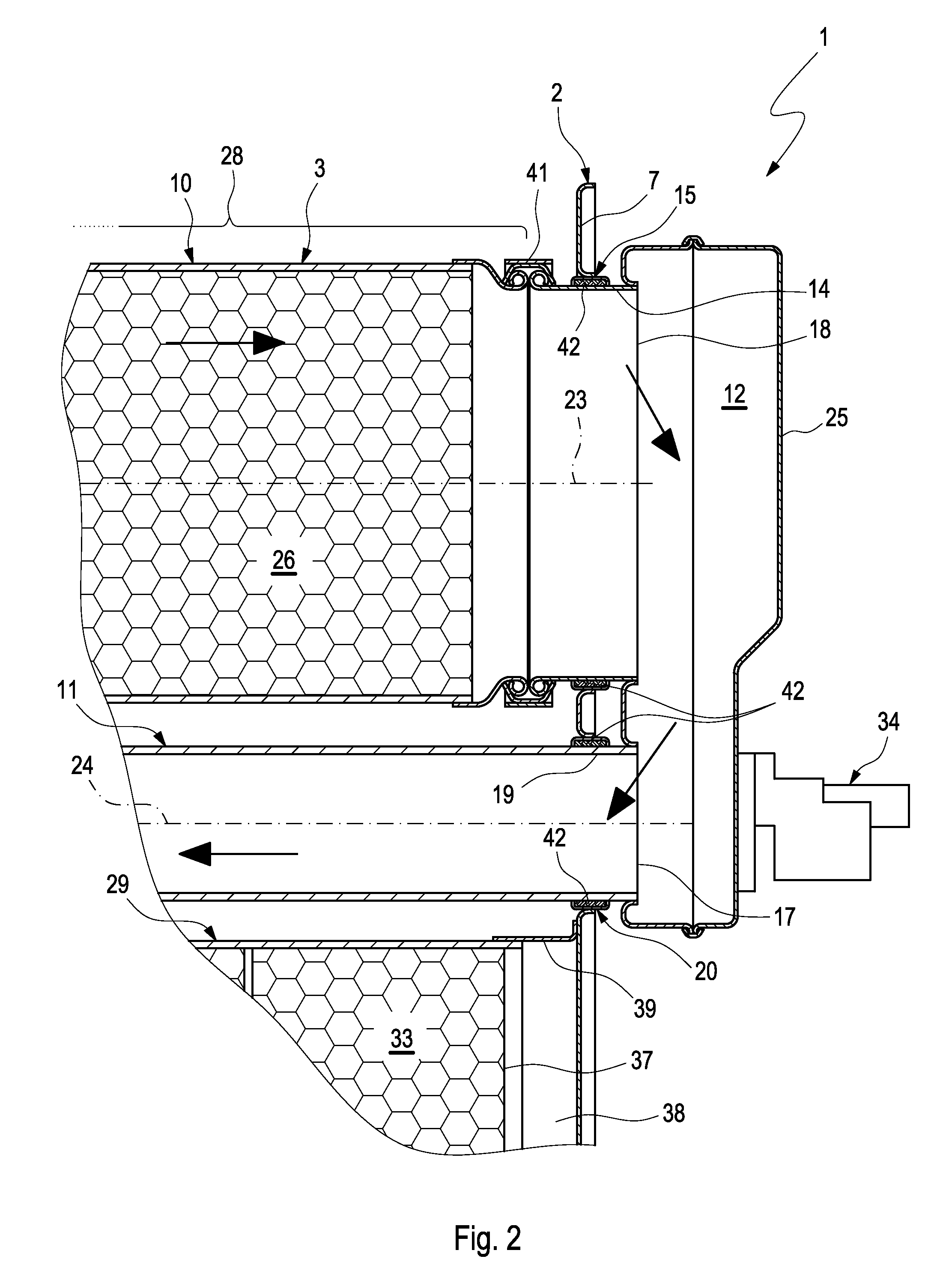 Sliding seat and exhaust gas treatment facility