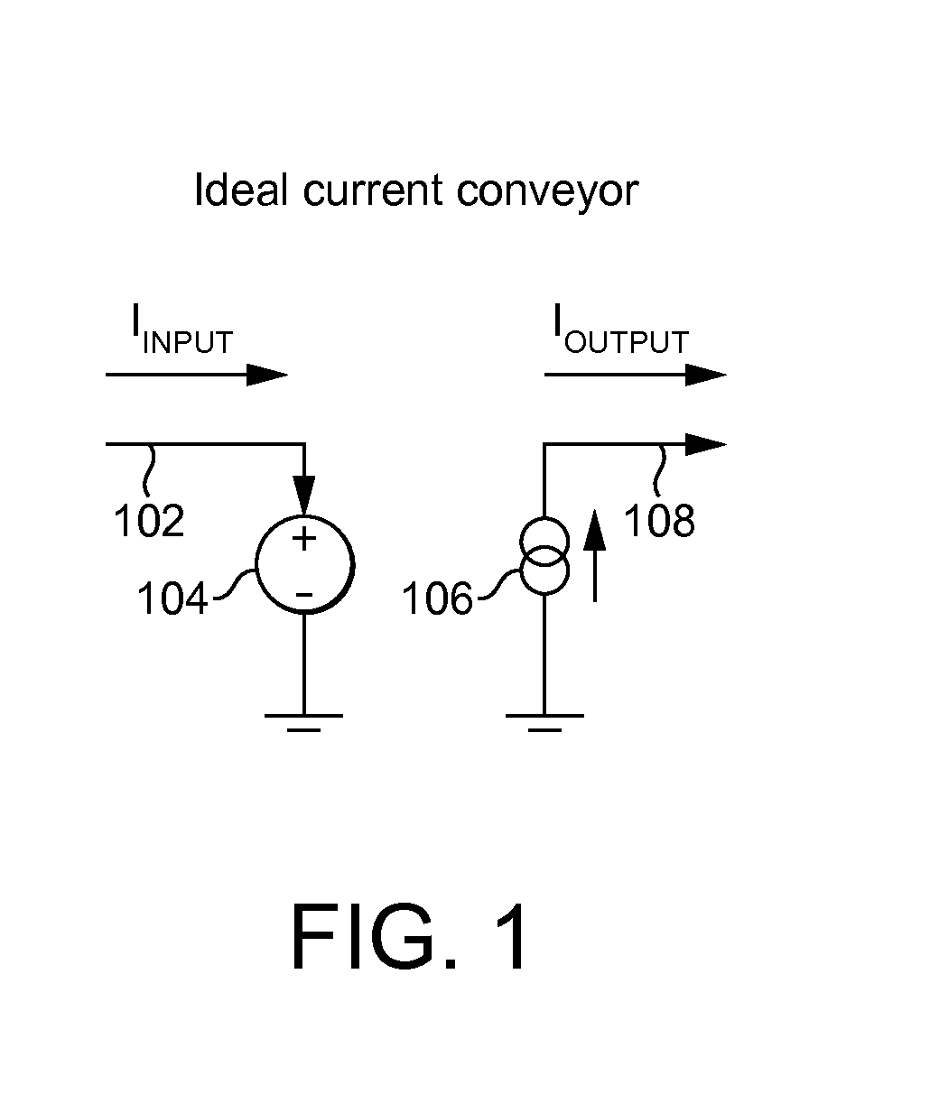 Multiplying current conveyor for amplifier