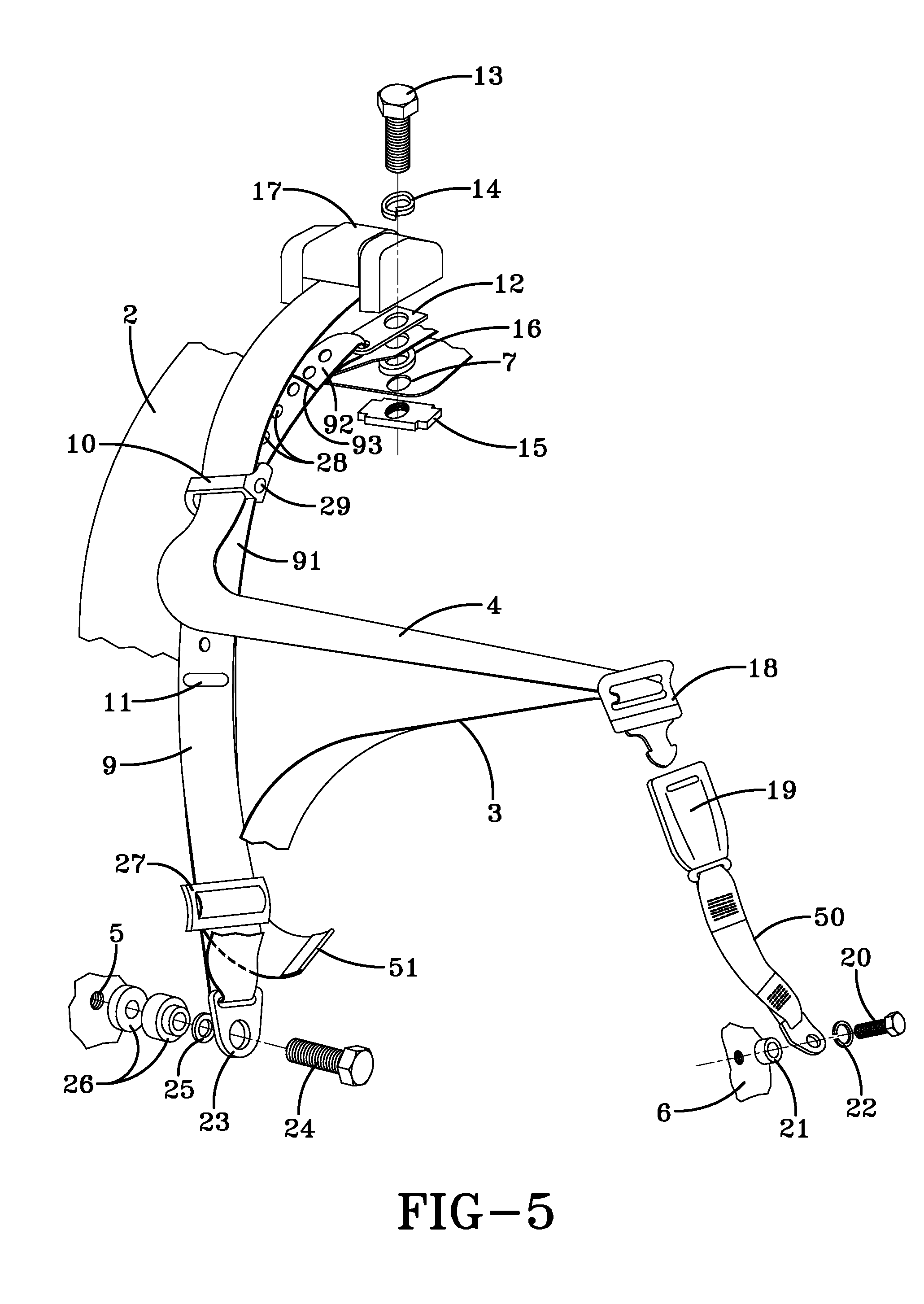 Seat belt system for a motor vehicle