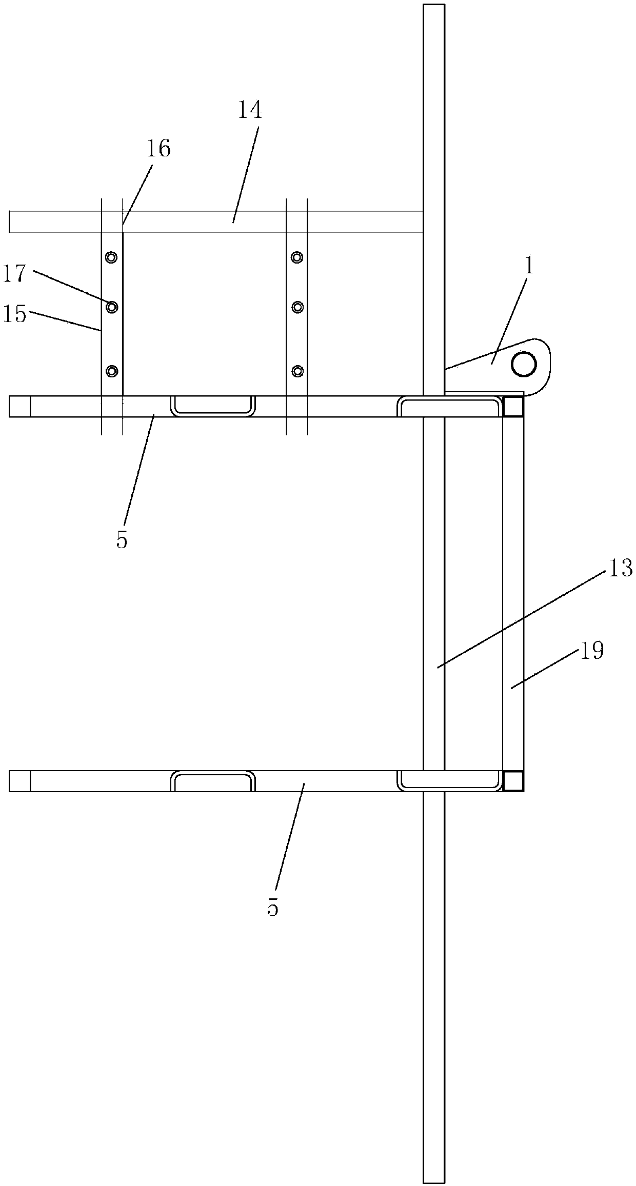 Full-load new energy bus tail section frame