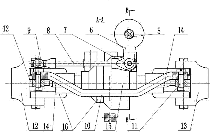 Driving rear wheel steering mechanism based on crank connecting rod mechanism