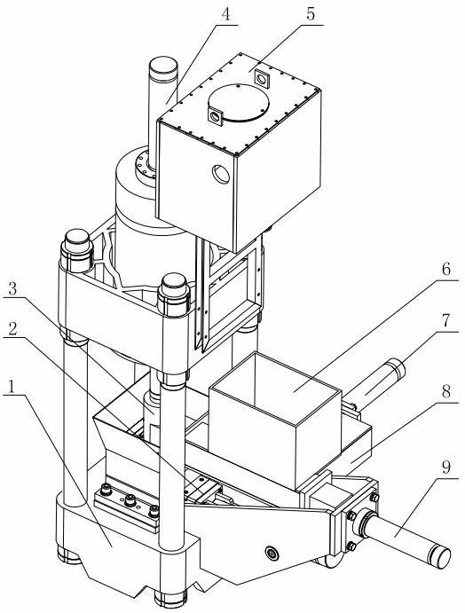 Loose metal litter briquetting machine and processing method