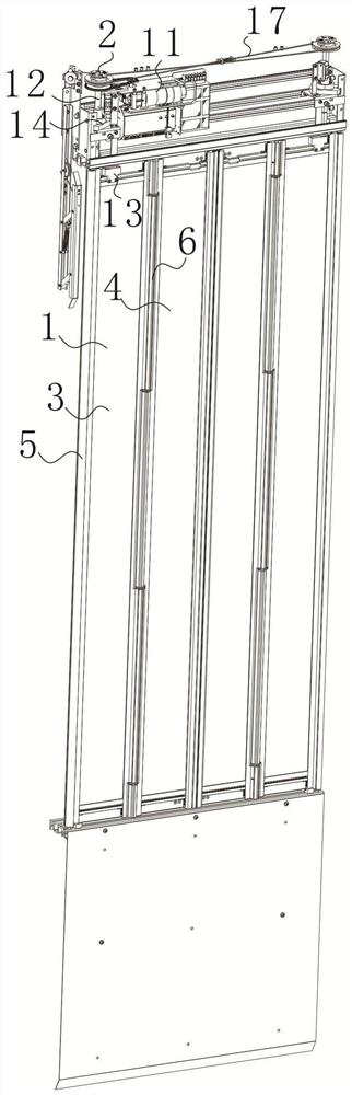 Elevator double-side folding car door