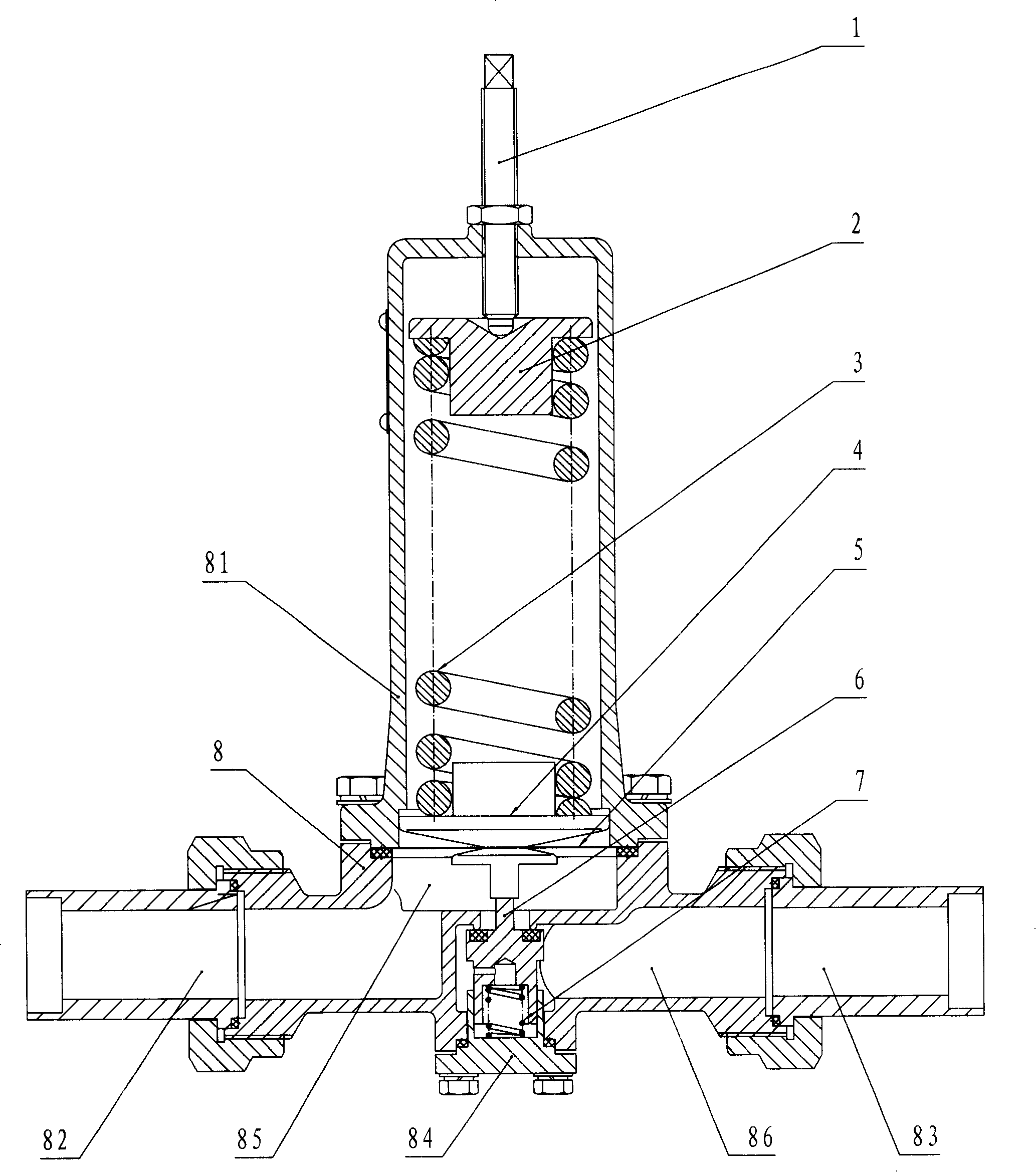 Combined pressure-regulating valve