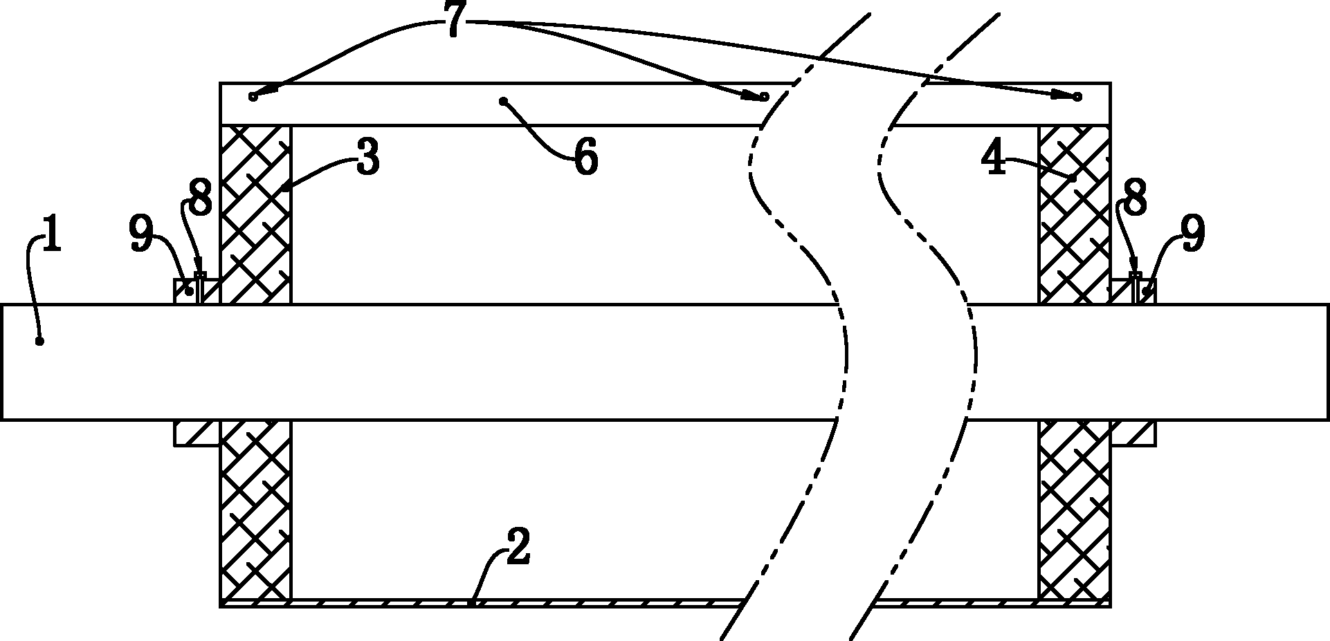 Horizontal production process of polyurethane rubber roller