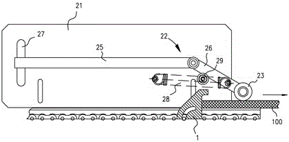 A cardboard conveying mechanism and conveying method