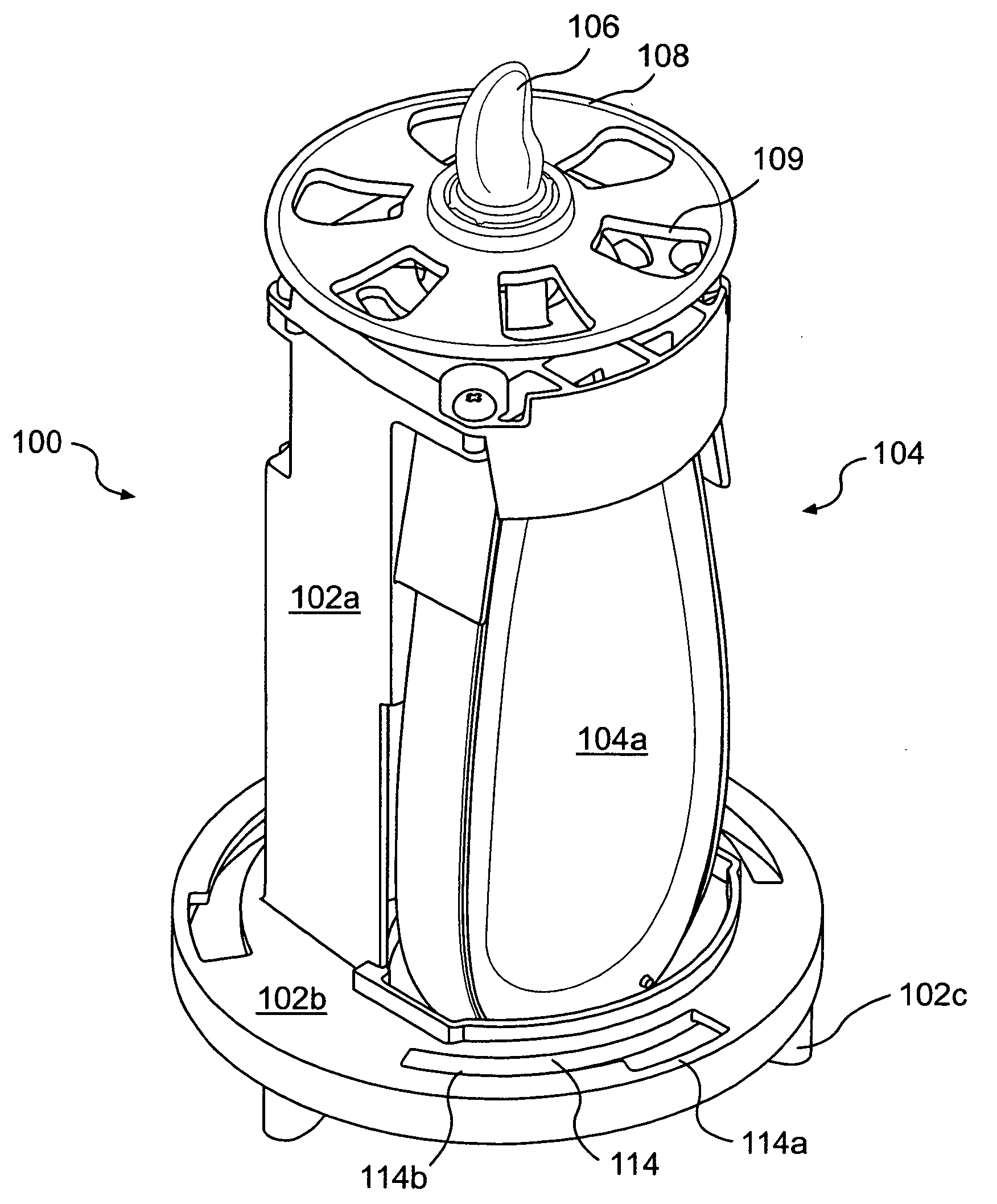 Device providing coordinated emission of light and volatile active