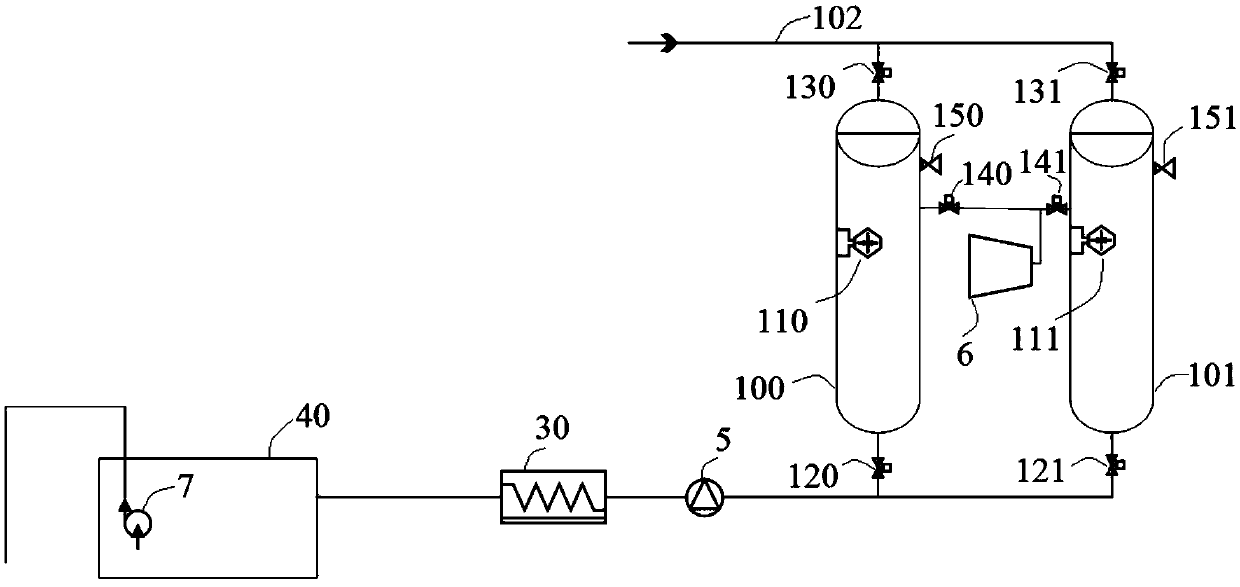 Recycling system for liquefied hydrocarbon