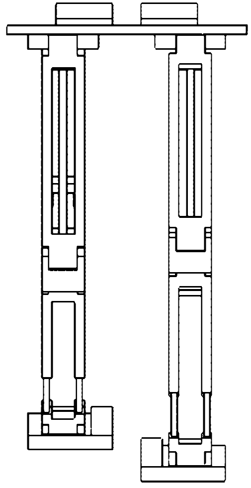 Dual-leg travelling mechanism with adjustable joint length