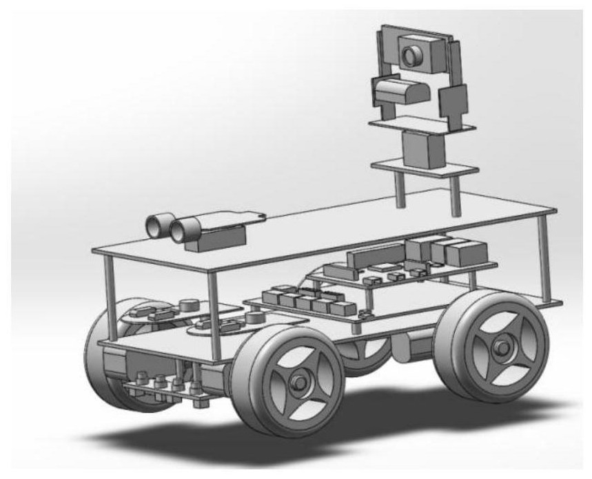 Pavement disease intelligent detection trolley and sand table display system based on 5G and automatic driving