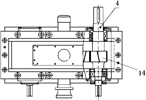 Gear case special for one input gear and six output gear integrated rolled tube