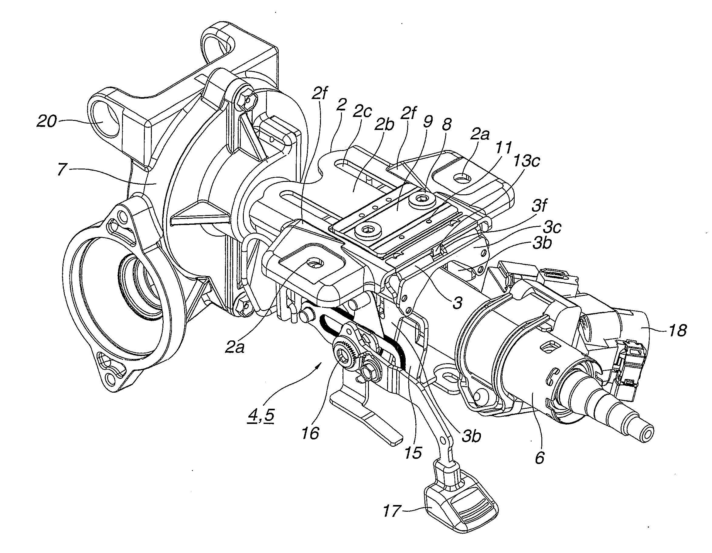 Steering column apparatus