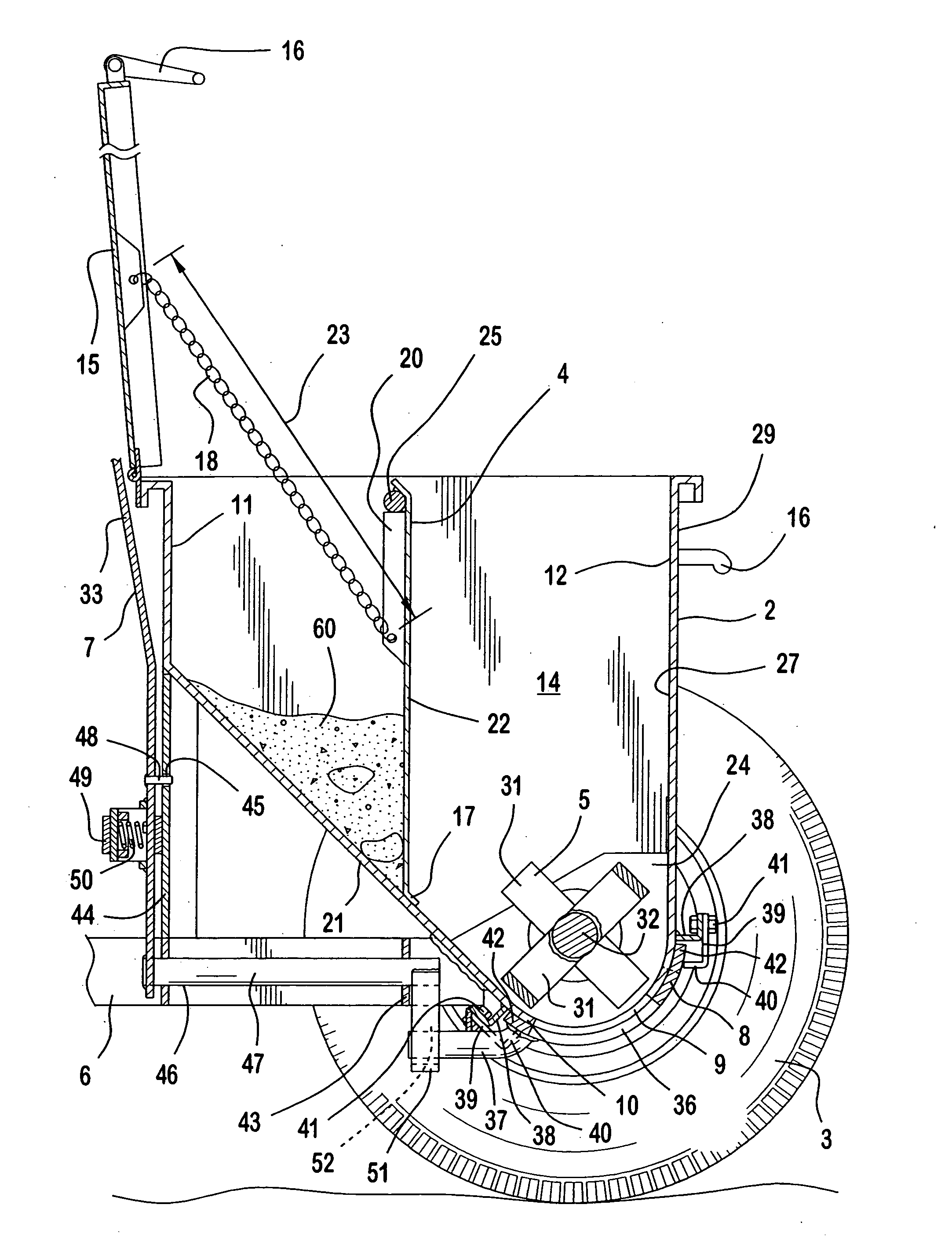 Agricultural spreading device