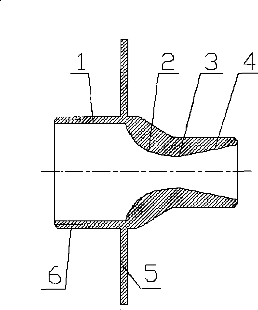 Simple fold line scaling supersonic nozzle for numerical control laser cutting