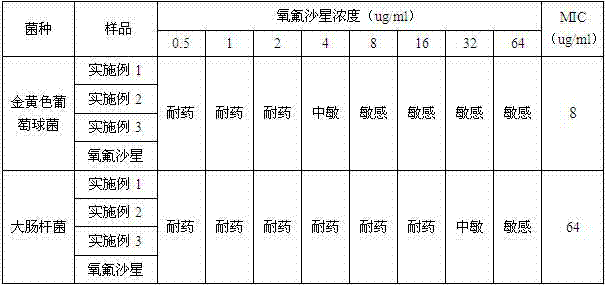 Synergistic ofloxacin freeze-dried powder injection and preparing method thereof