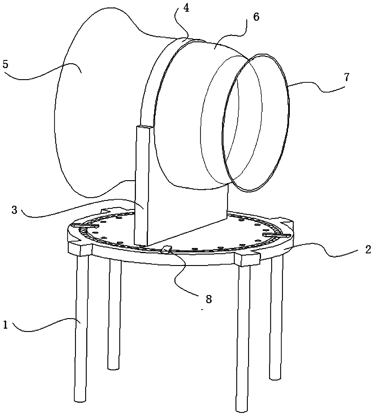 Rotary winnowing fan with high wind gathering efficiency