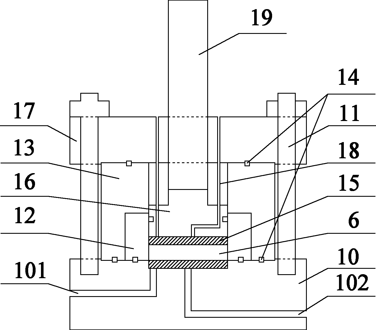 Double-lever high-temperature, high-pressure and unsaturated consolidometer