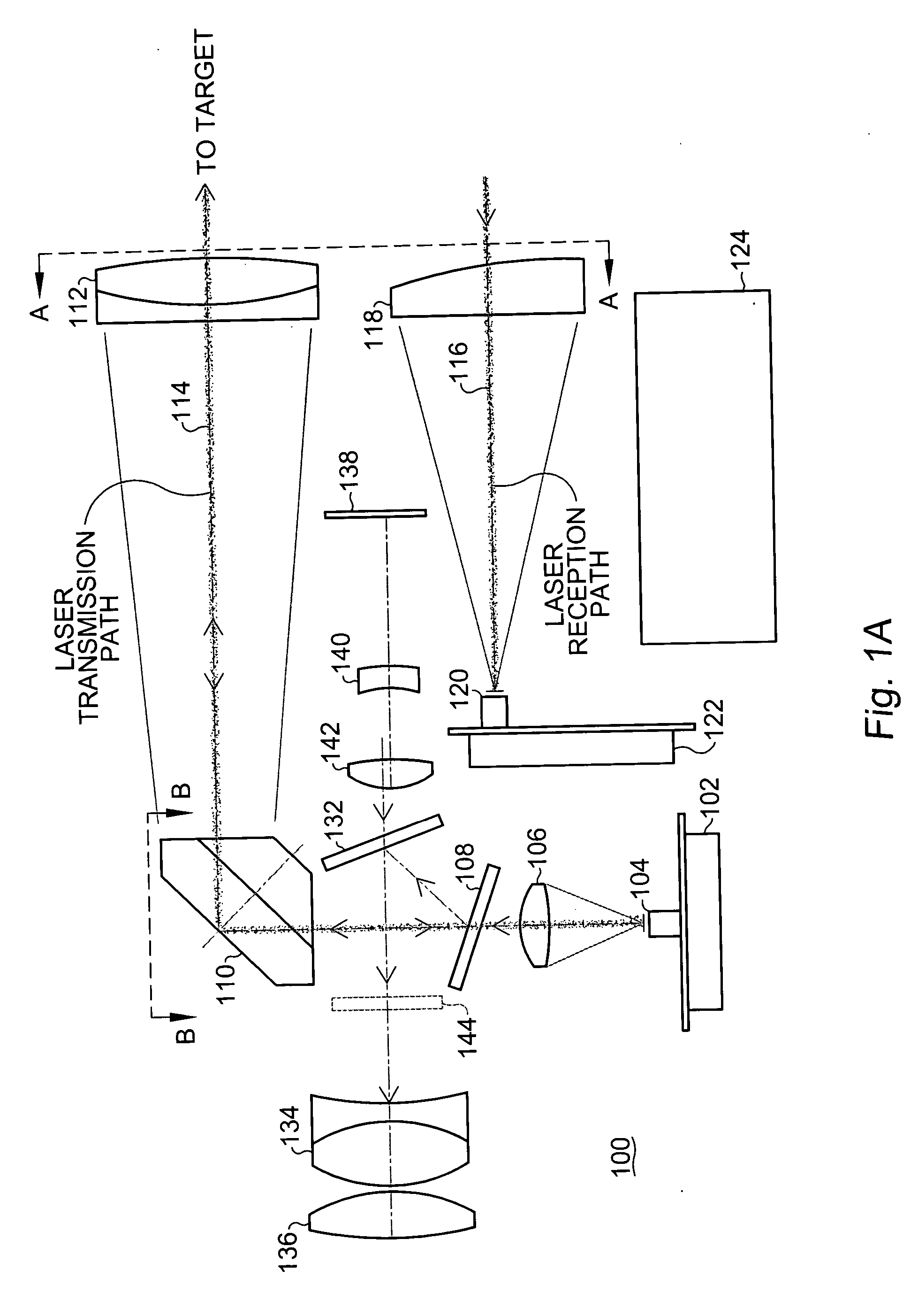 Efficient optical system and beam pathway design for laser-based distance measuring device