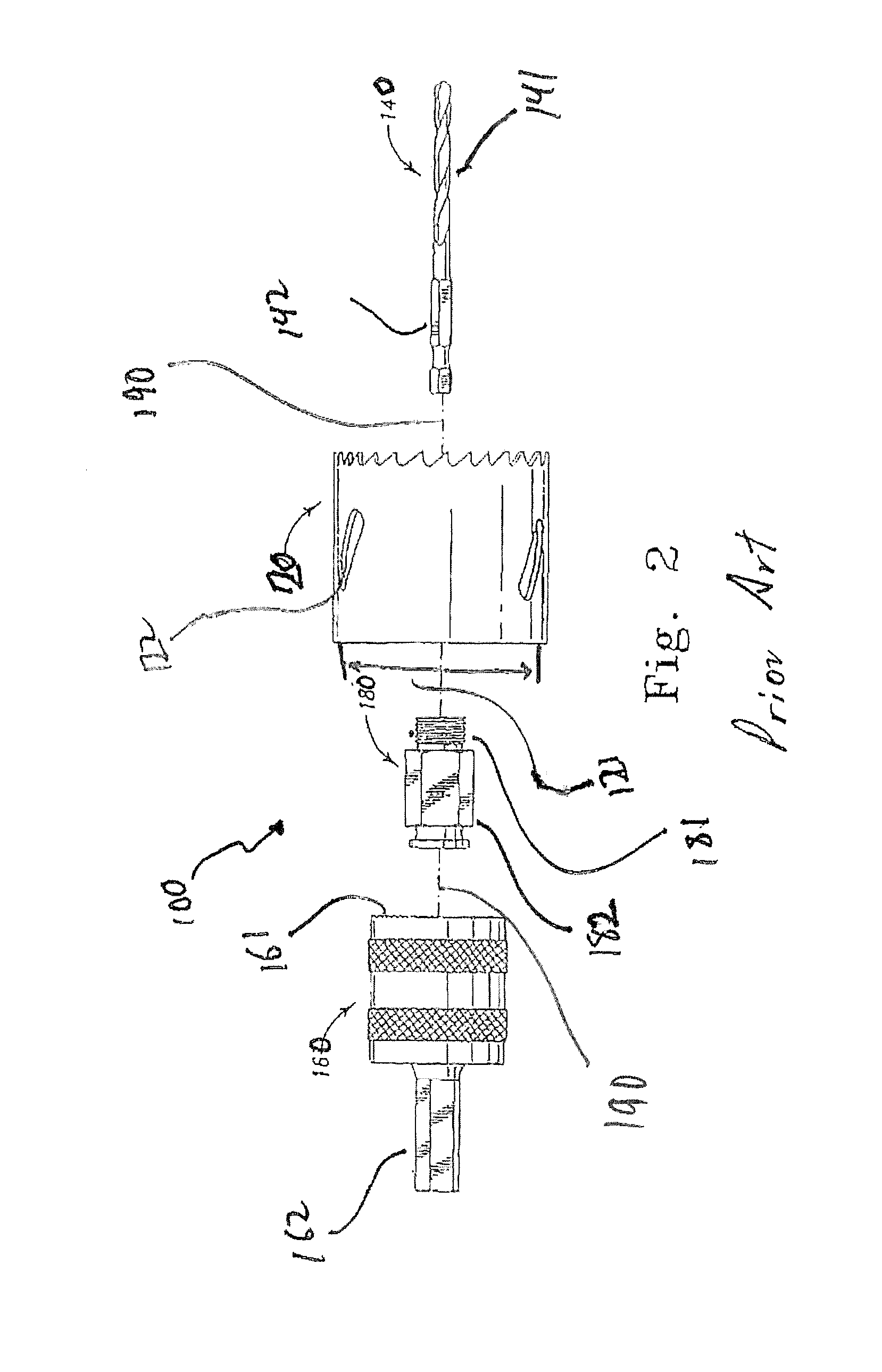 Self-cleaning mandrel assembly and drill bit