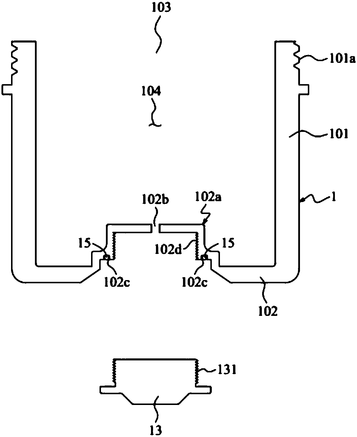 Fluid guiding device and vacuum container having the same