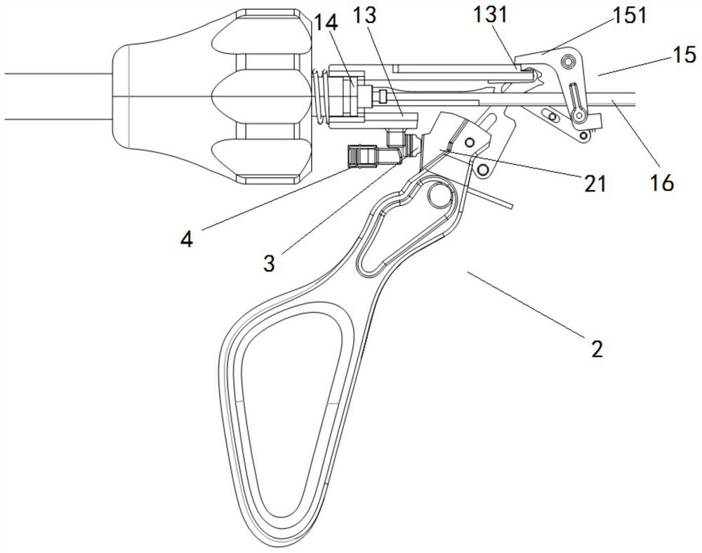Stapler handle device having insurance mechanism and stapler