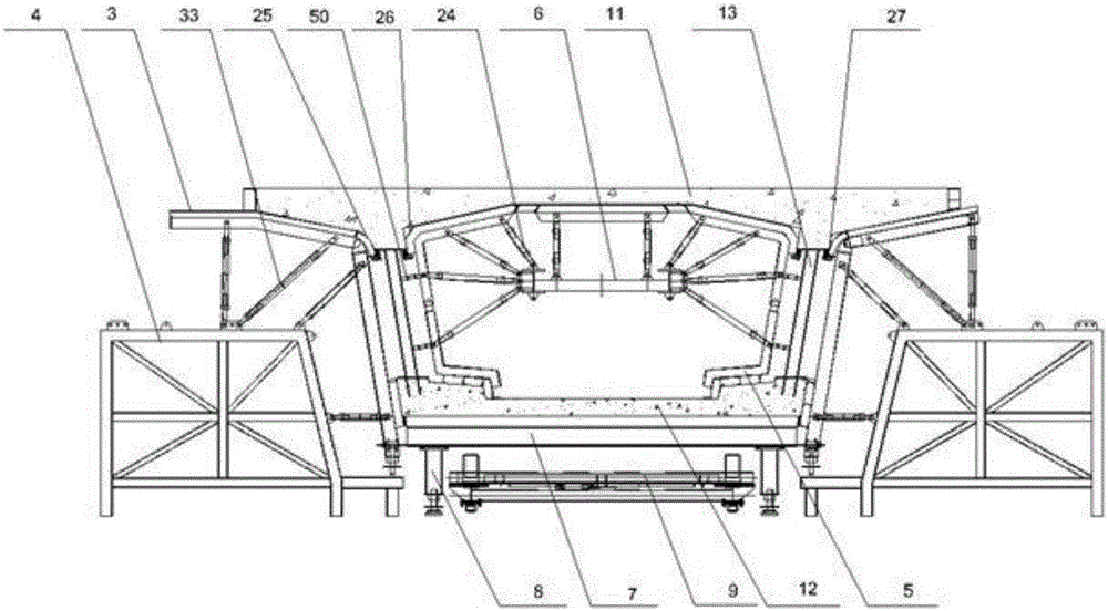 Stub matching prefabricated form system used for corrugated steel web composite structure girder bridge
