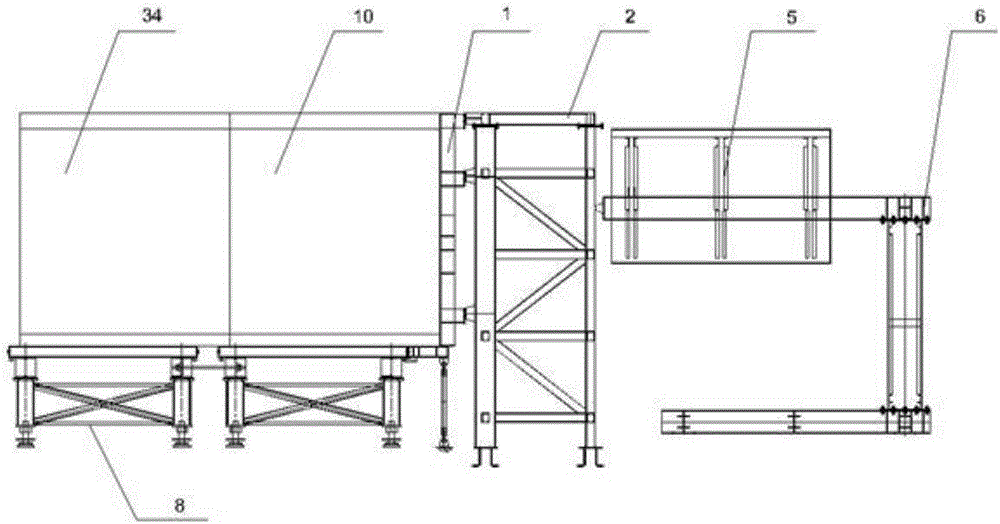 Stub matching prefabricated form system used for corrugated steel web composite structure girder bridge