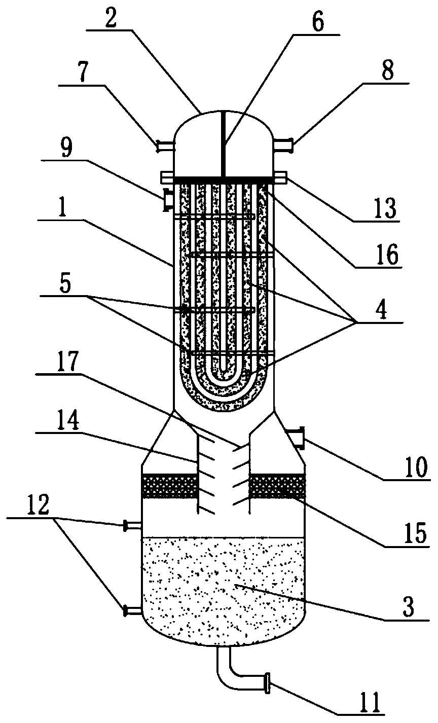 Heat exchanger structure having functions of dust removal and liquid separation