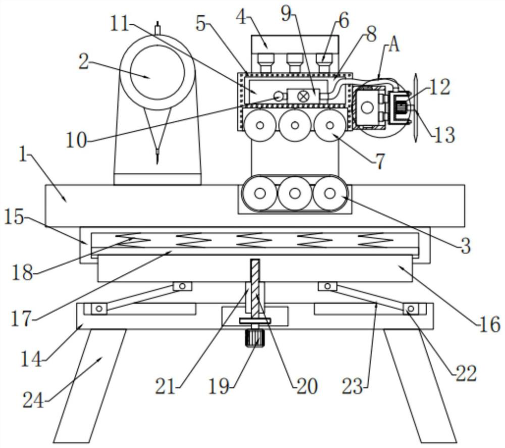Sewing machine cutting device with dust collecting function