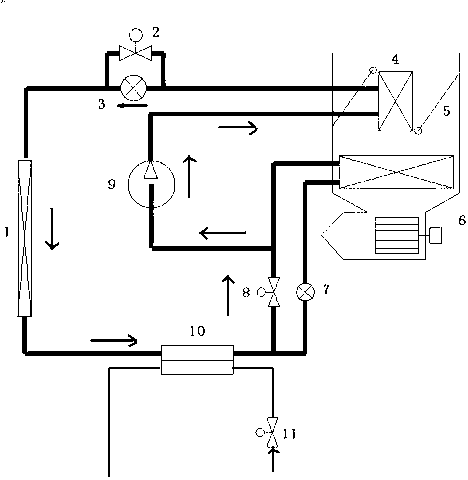 Electric automobile heating system with heat absorber