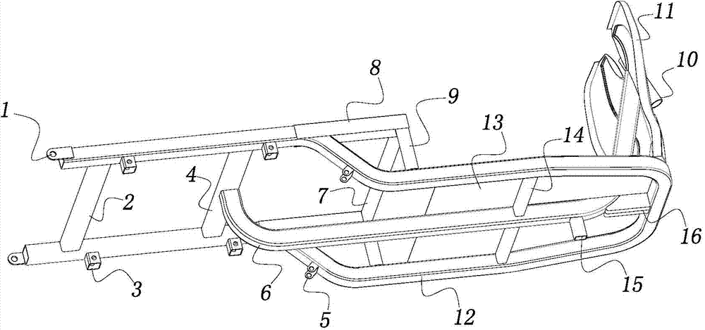 Novel electric tricycle frame