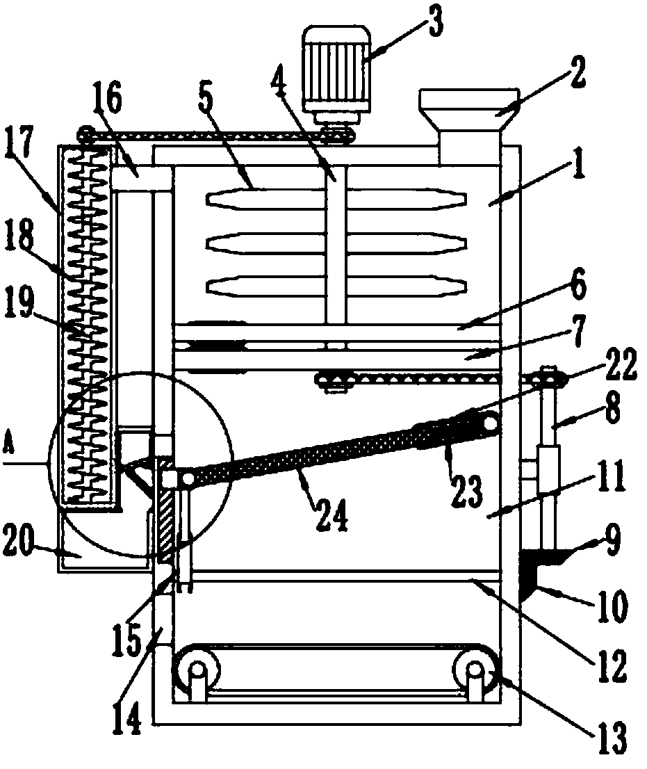 Circulating type sand sieving device for building engineering