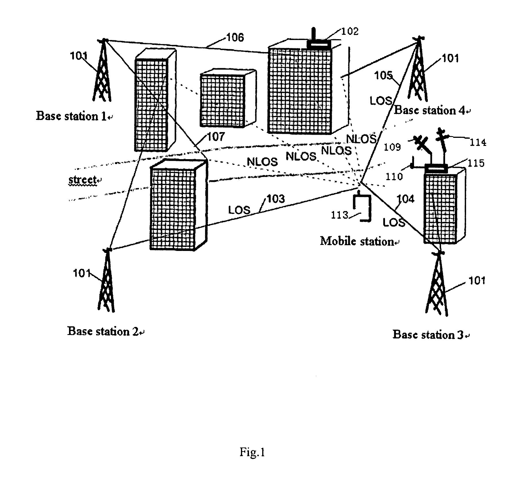 Method and apparatus for increasing accuracy for locating cellular mobile station in urban area