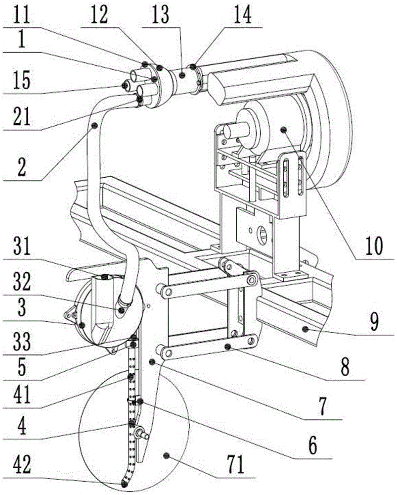 A uniform low-loss air path system and air flow organization method for a pneumatic seeder
