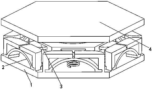 Elastic supporting device for office equipment