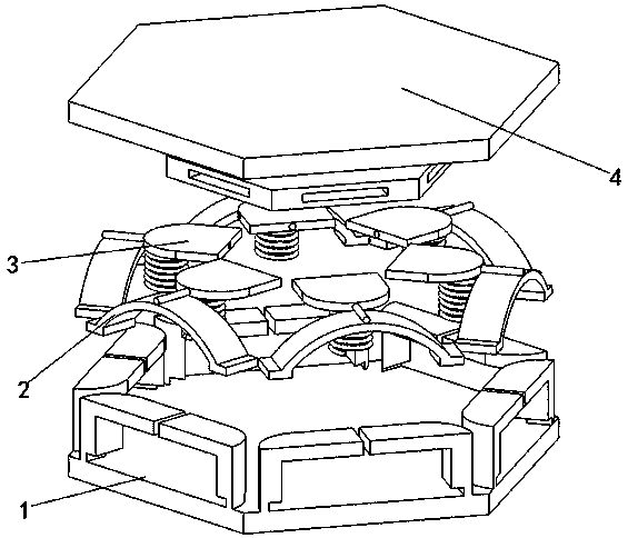 Elastic supporting device for office equipment