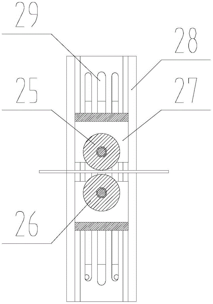 Device for detecting thickness in using process of rolled steel belt