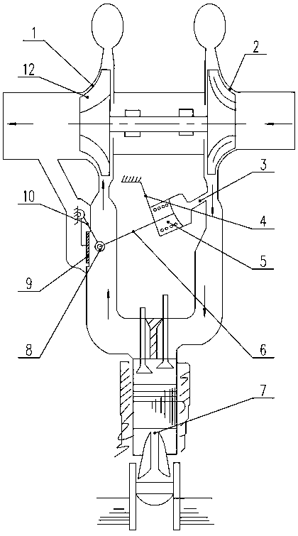 Integrated efficient turbine with air outlet constraint structure