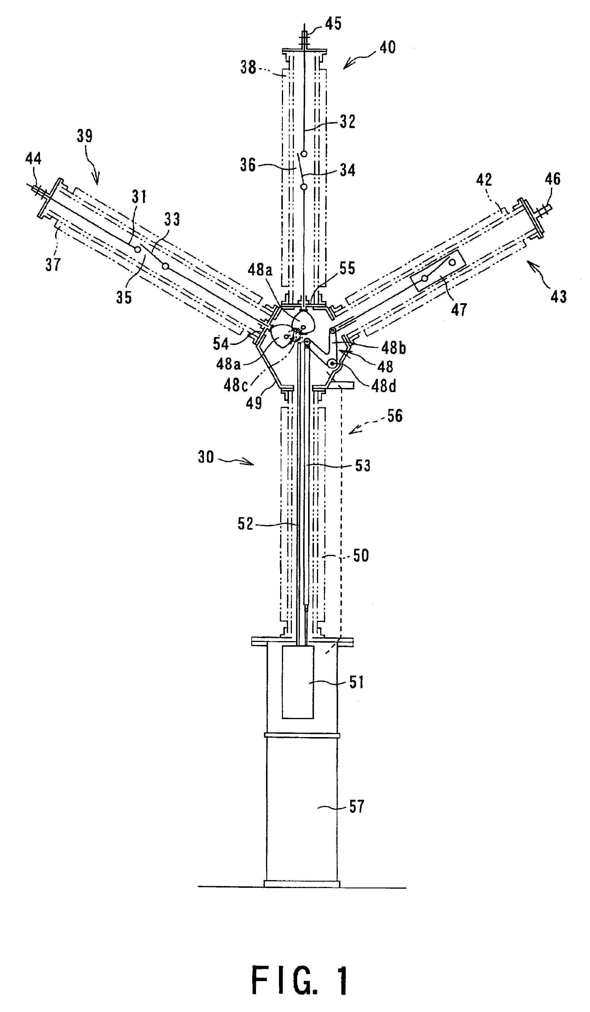Integrated type gas-insulated switching apparatus