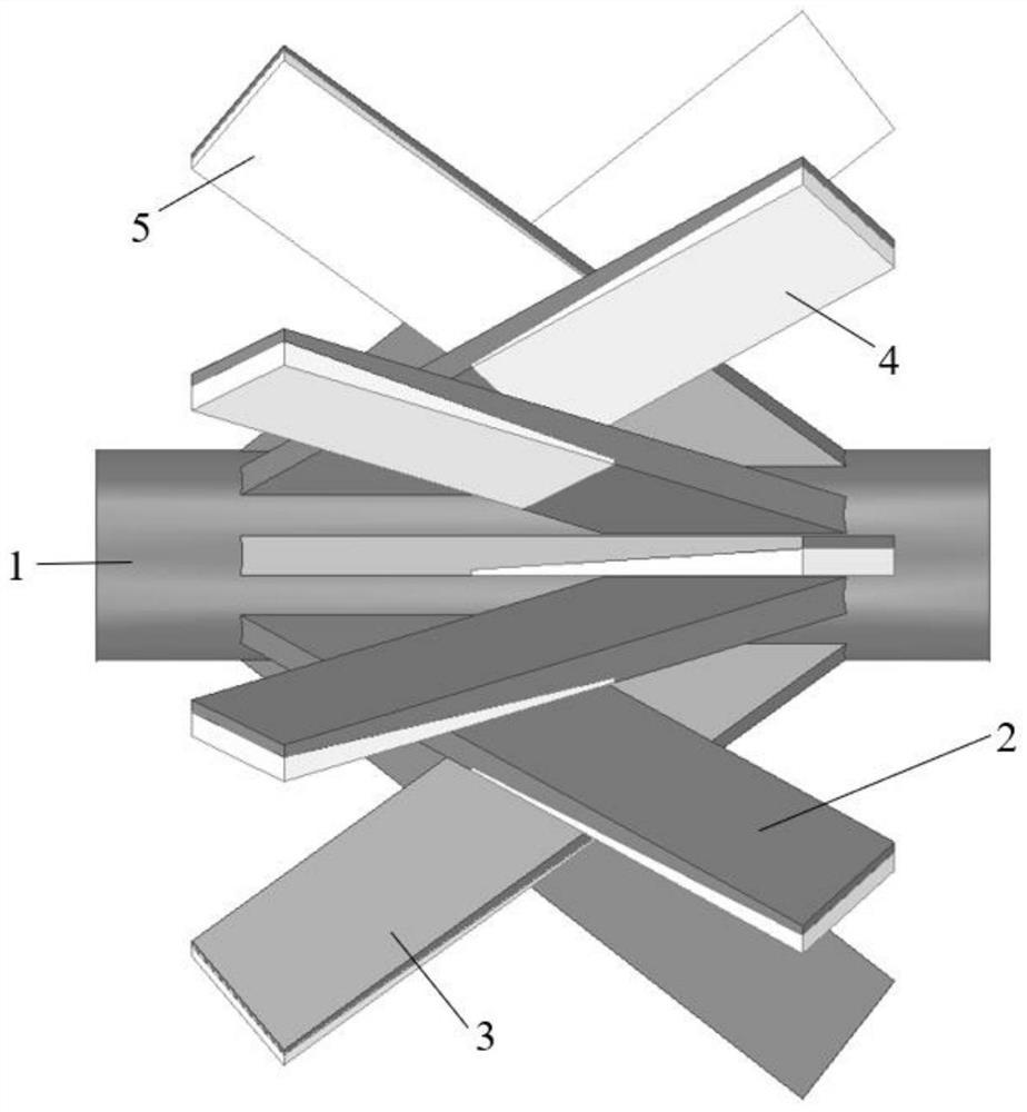 An Angular Work Splitting Waveguide Structure Applied in Dielectric Loaded Convoluted Traveling Wave Tubes