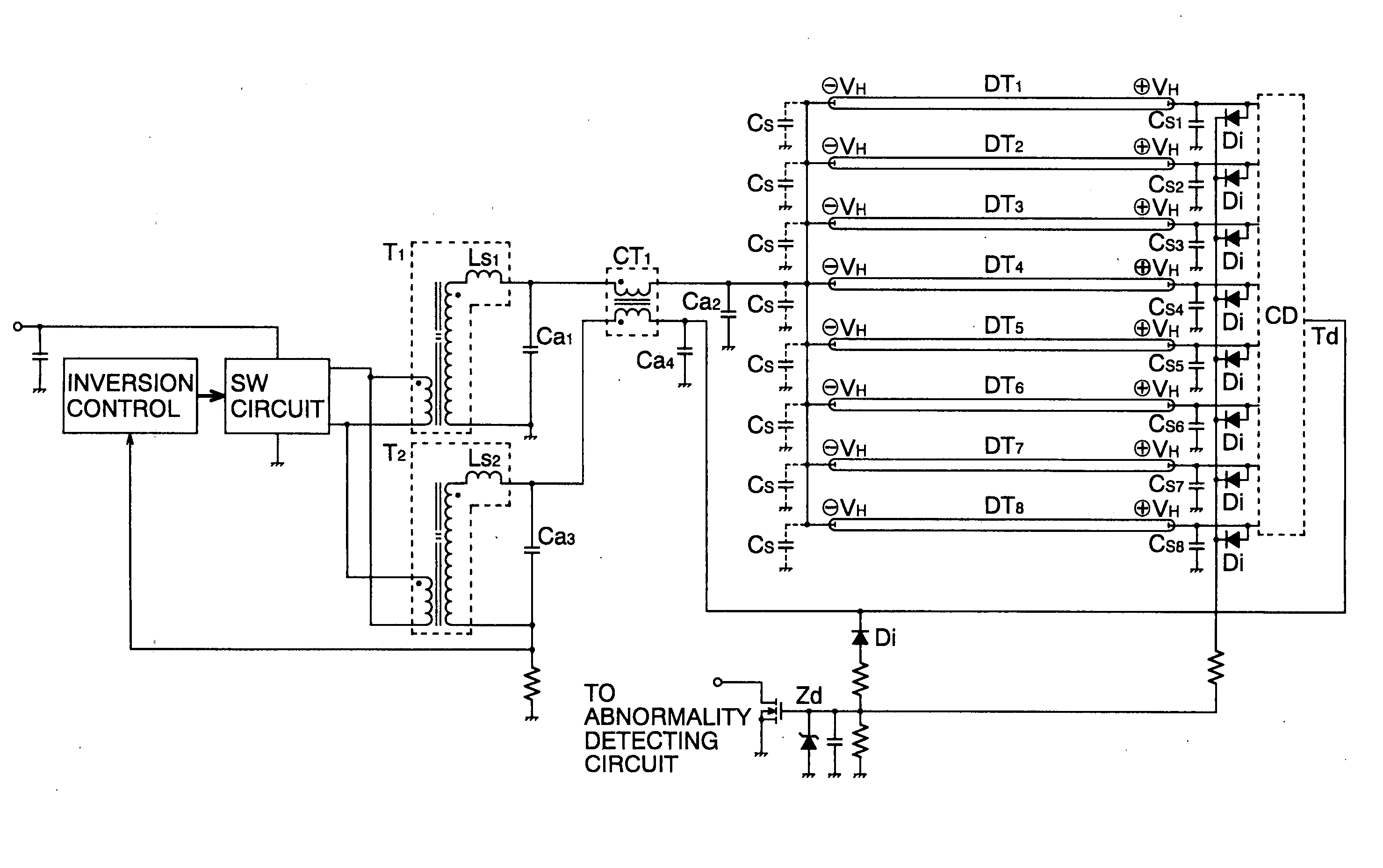 Parallel lighting system for surface light source discharge lamps