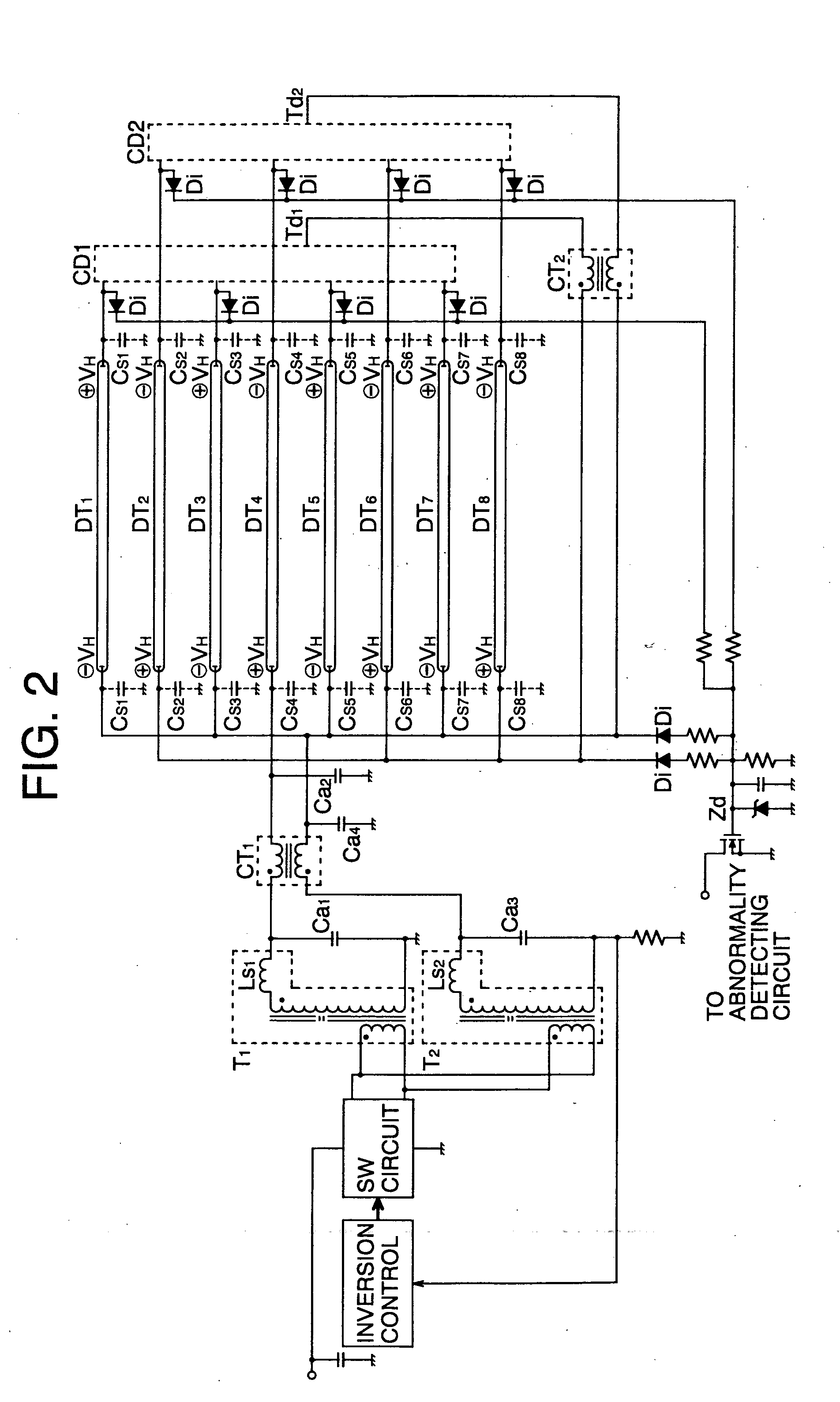 Parallel lighting system for surface light source discharge lamps