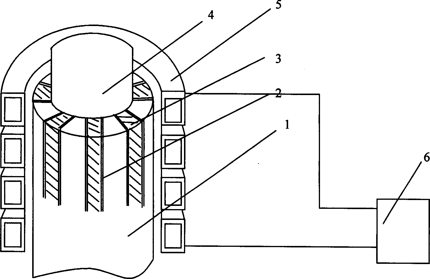 Method for sealing lancing type crystallizer copper pipe using electromagnetic pressure