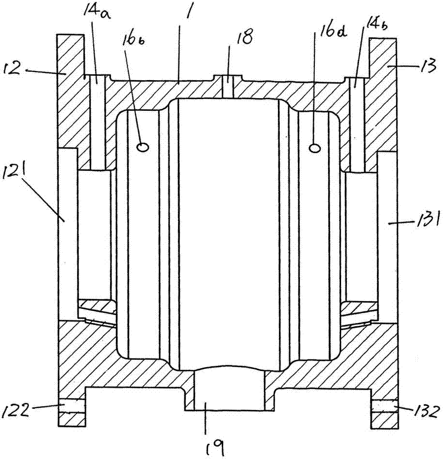H-shaped cylinder structure for external work output connection of turbo expander