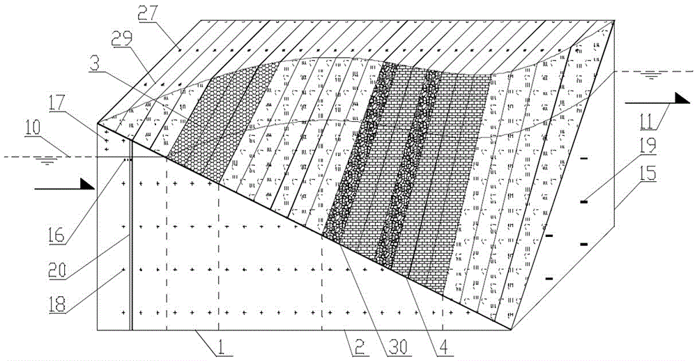 In-situ remediation system and remediation method for complex polluted groundwater