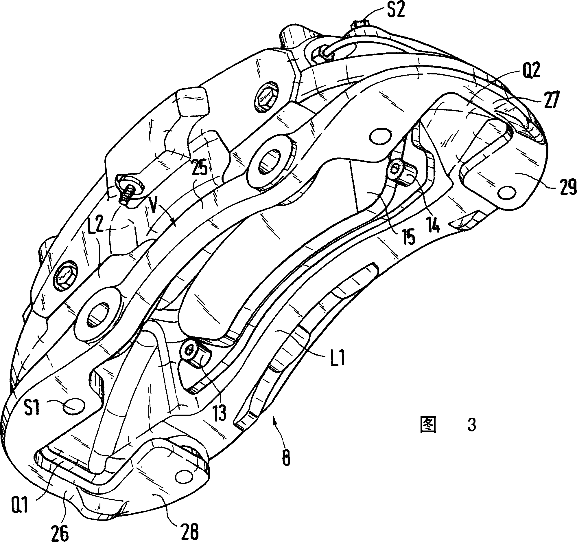Disc brake calliper for a motor vehicle