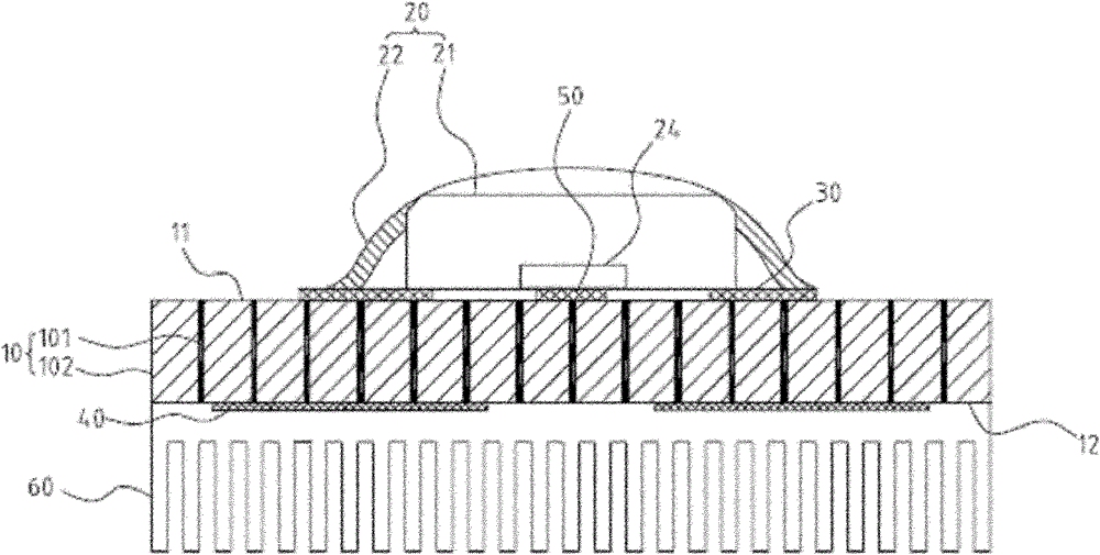 LED cooling module structure