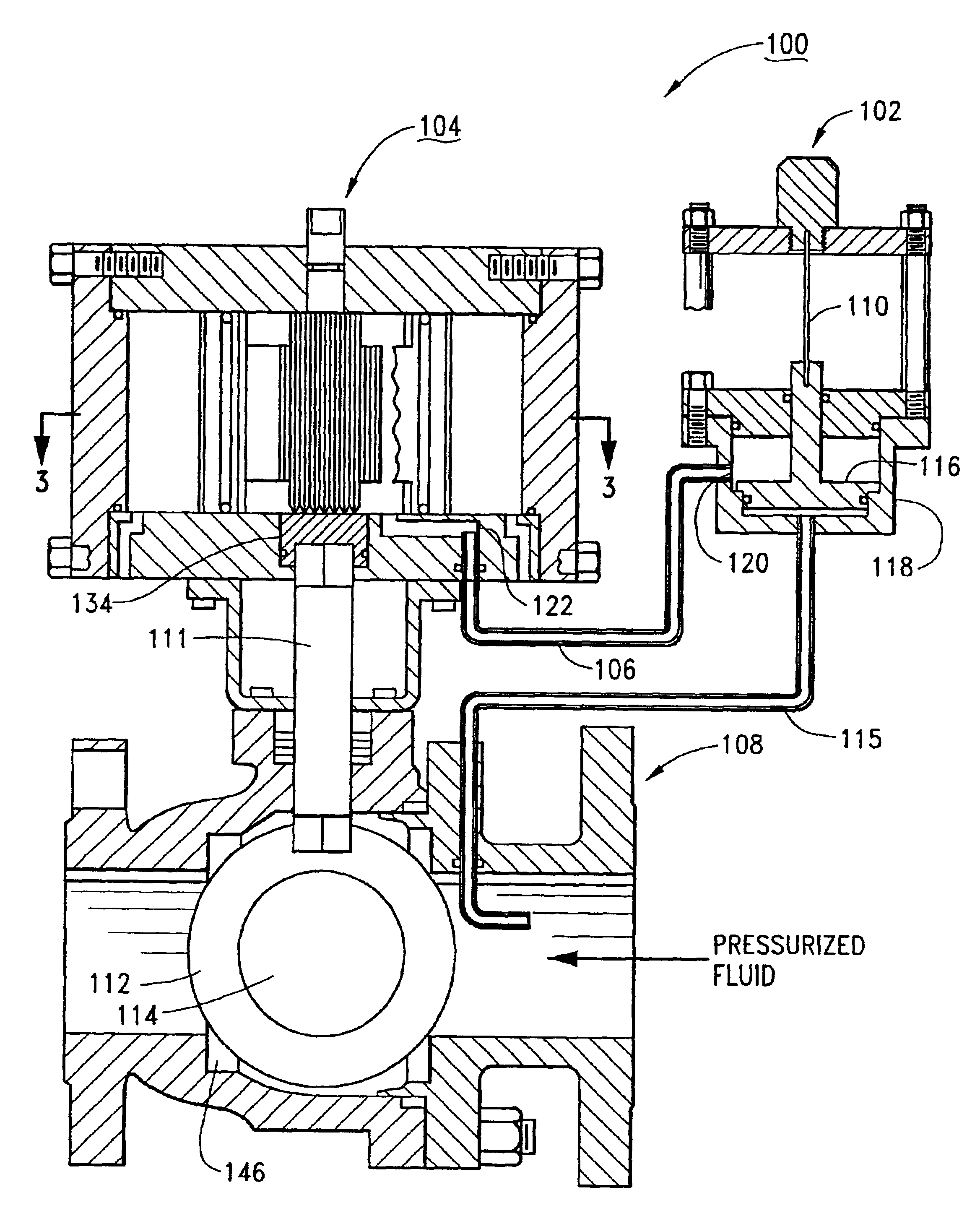 Pressure relief system with supply activated valve
