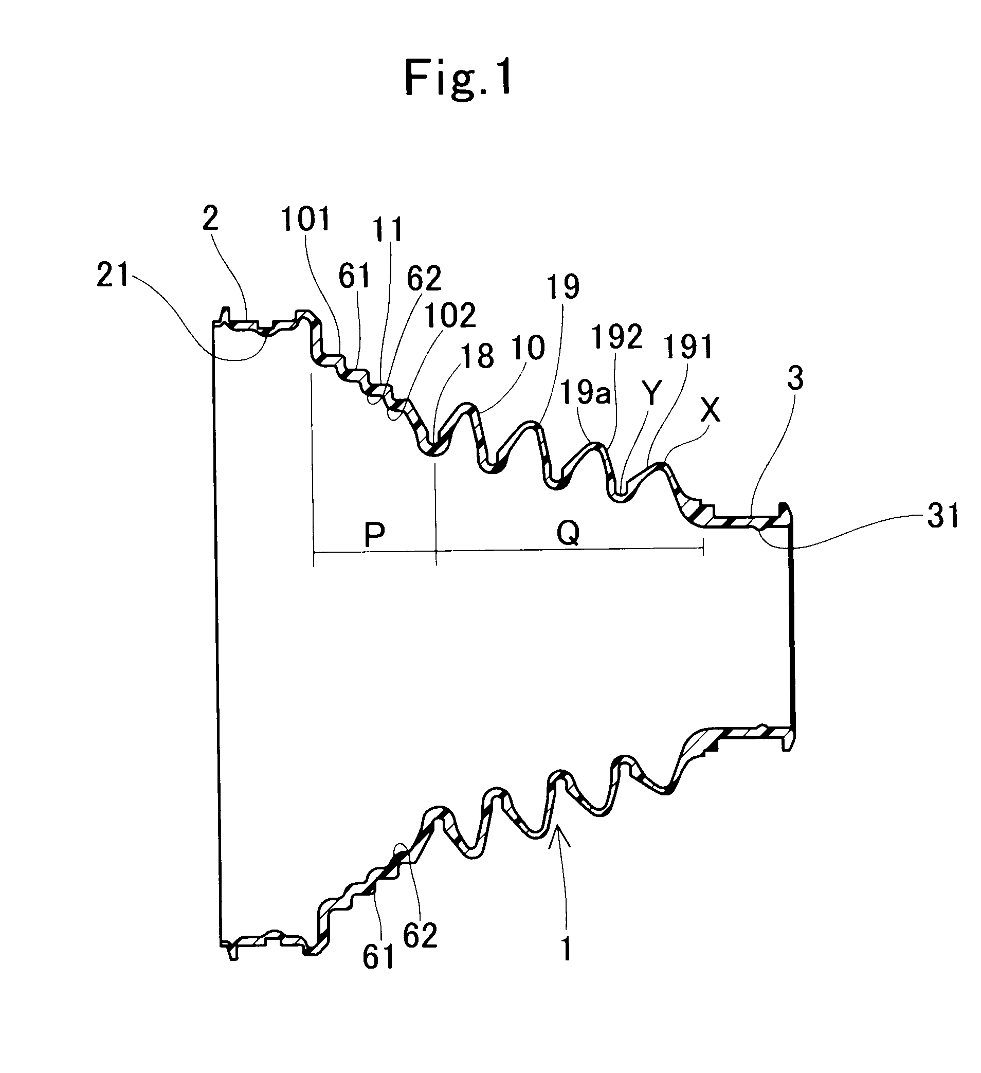 Boot for constant-velocity universal joint and cross-grooved constant-velocity universal joint